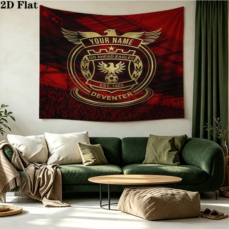 Custom Name Go Ahead Eagles2 Printed Tapestry – Wall Hanging for Bedrooms, Dorms, and Home Decor