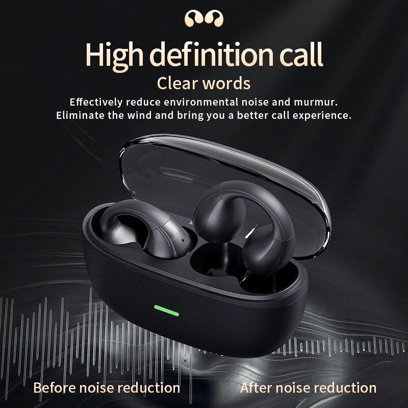 Xiaomi S22 TWS Bluetooth 5.3 Wireless Headphones Clip Ear Music Noise Canceling Headset HD Call Sports Gaming Earphones for Xiaomi