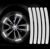 20 шт. светоотражающих наклеек на ступицу колеса автомобиля, набор светящихся полосок для украшения обода шины для мотоцикла, велосипеда, безопасного вождения в ночное время