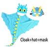 Toothless Dragon Dinosaur Cosplay Costume Set Cloak With Mask For Unisex Halloween Party Fancy Dress Dinosaur Role Play Prop