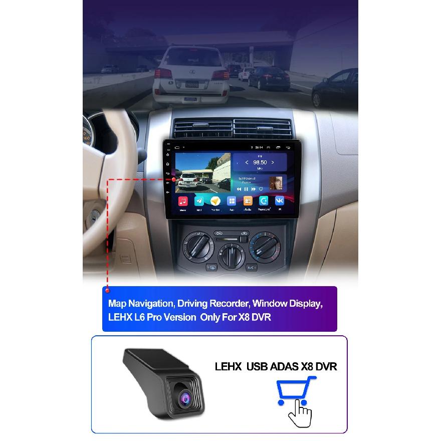 LEHX L10X 7/9/10'' 2Din Android 15 Car Radio Multimedia Stereo Receiver Carplay For toyota Hyundai Kia Volkswagen Jeep Fiat GPS