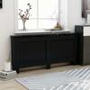 Radiator Cover - VIDAXL - Black - MDF - Storage Space for Books and Ornaments