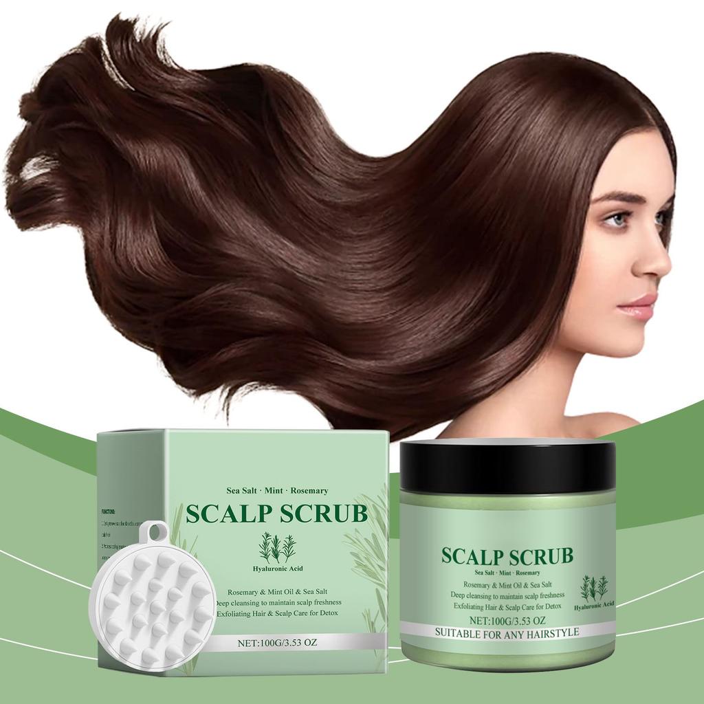 Скраб для кожи головы, нежное очищение и увлажнение волос, охлаждающий и успокаивающий скраб для кожи головы