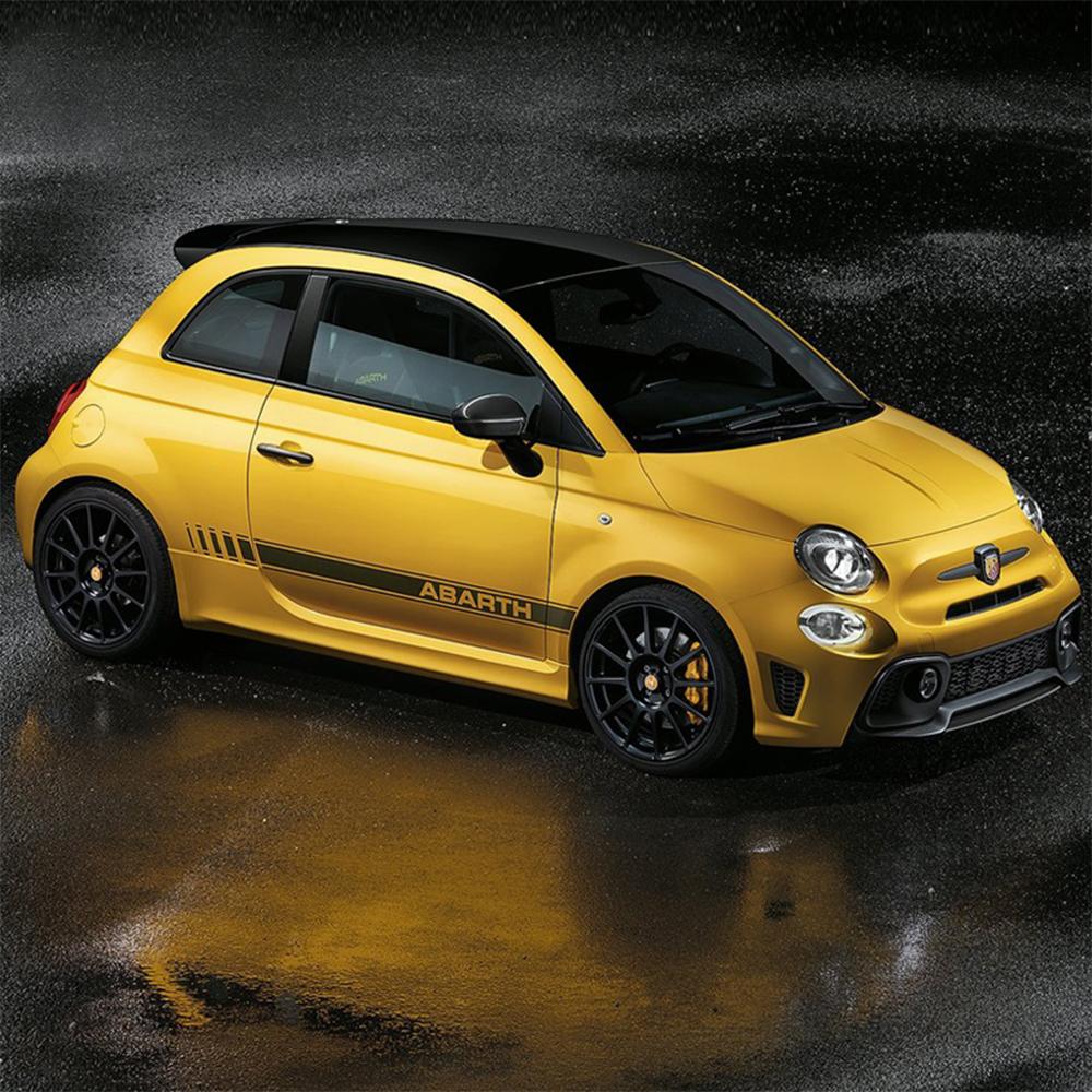 2 шт. наклейки на боковые юбки дверей автомобиля, гоночные спортивные модные виниловые наклейки, украшения, аксессуары, экстерьер для Fiat 500 ABARTH