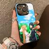Аниме Кирито и Асуна Чехол для телефона для iPhone 17,16,15,14,13,12,11 Plus,Pro Max,XS,Разноцветный Серебристо-Черный Чехол