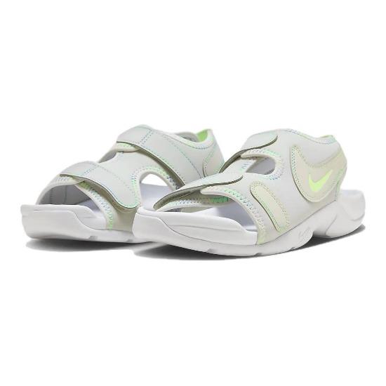 Nike Сандалии Sunray Adjust 6 Мягкие Удобные Нескользящие Дышащие Детские Сандалии Серо-Белые Зеленые FN4874-001