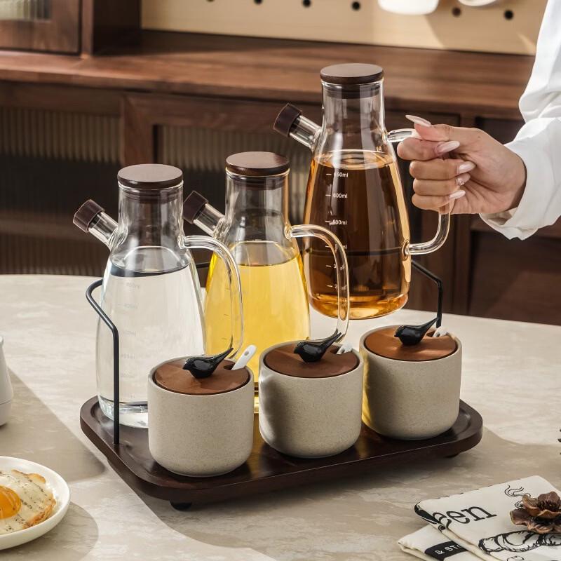 Ru Han Ceramic Titmouse Seasoning Jar Set
