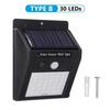 Wall Light - Great - 30 LED Solar Lamp - Waterproof - Motion Sensor - 9.5x12.3x5 Cm