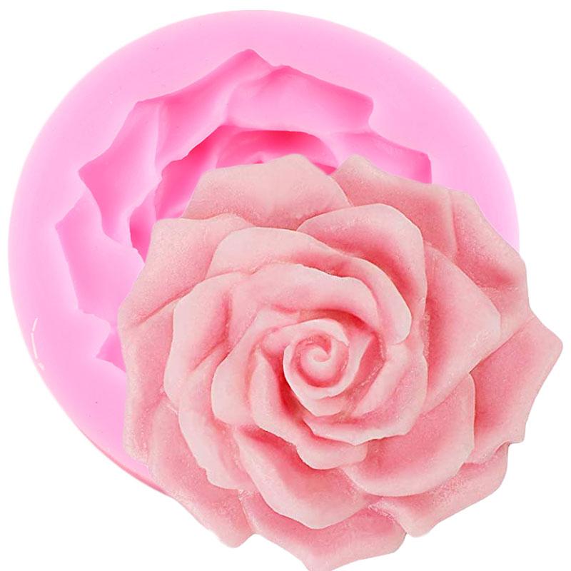Силиконовая форма с цветком розы, свадебная помадка, инструменты для украшения торта, топпер для кексов, сделай сам, формы для конфет, шоколада и мастики