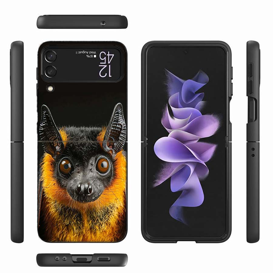 Чехол для телефона 'Летучие мыши вечером' для Samsung Z Flip 6 7 5G Z Flip 5 Galaxy Z Flip 3 4 5G ZFlip Ударопрочный Жесткий Чехол ТПУ ПК Coque