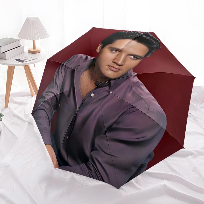Elvis Fashionable Automatic Opening/Closing Folding Umbrella. Portable and Foldable, Ideal for Gift, Travel, and Daily Use.