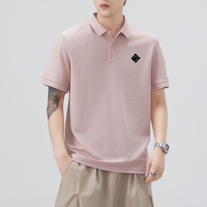 Летняя тонкая трехмерная футболка-поло с коротким рукавом с силиконовым принтом, мужская футболка-топ