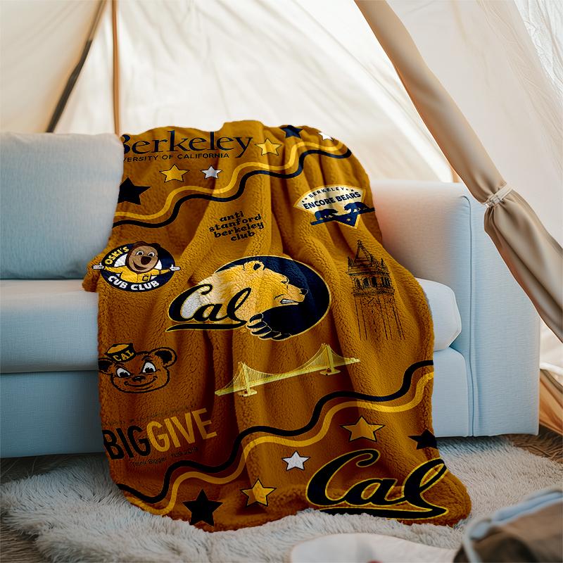 California Golden Bears printed throw blanket—soft,warm;versatile blanket for all seasons—perfect as &air-conditioning throw,nap blanket