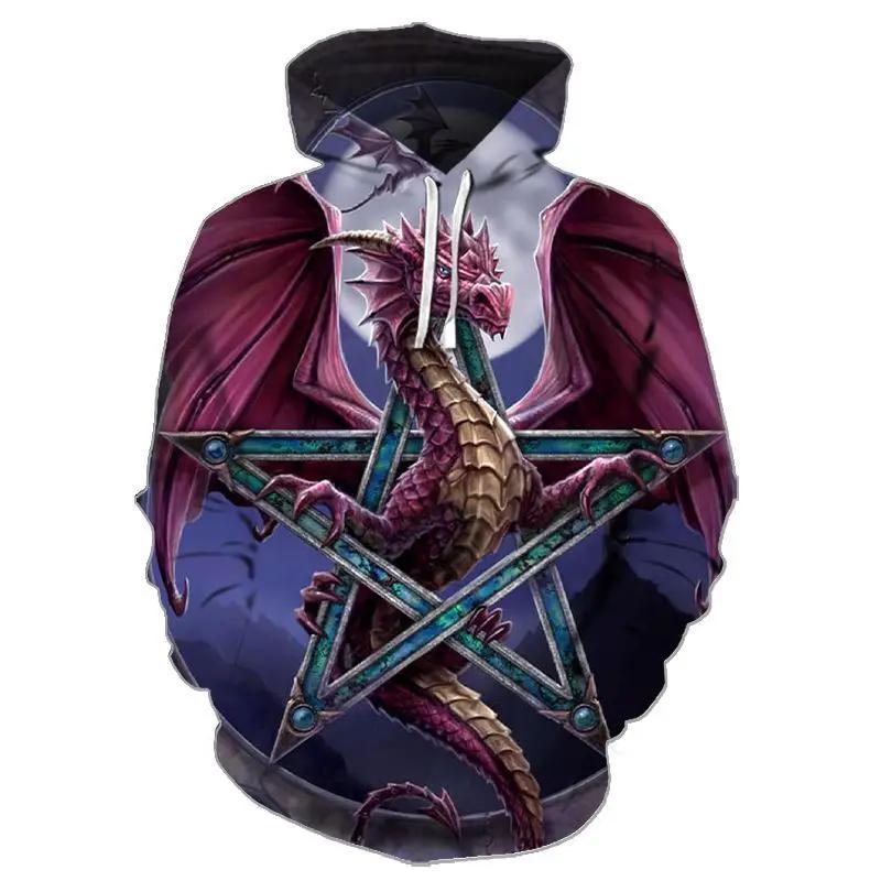 New Autumn Domineering Dragon Series 3D Printed Hoodie Cool Boys Trend Fashion Hooded Sweater Latest Loose Hip Hop Hoodie