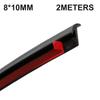 Герметичные полоски, водонепроницаемая кромка, декоративная полоска, водонепроницаемая кромка, резиновая отделка, детали для грузовиков, 2 м, 8*10 мм, двухсторонняя лента для автомобиля