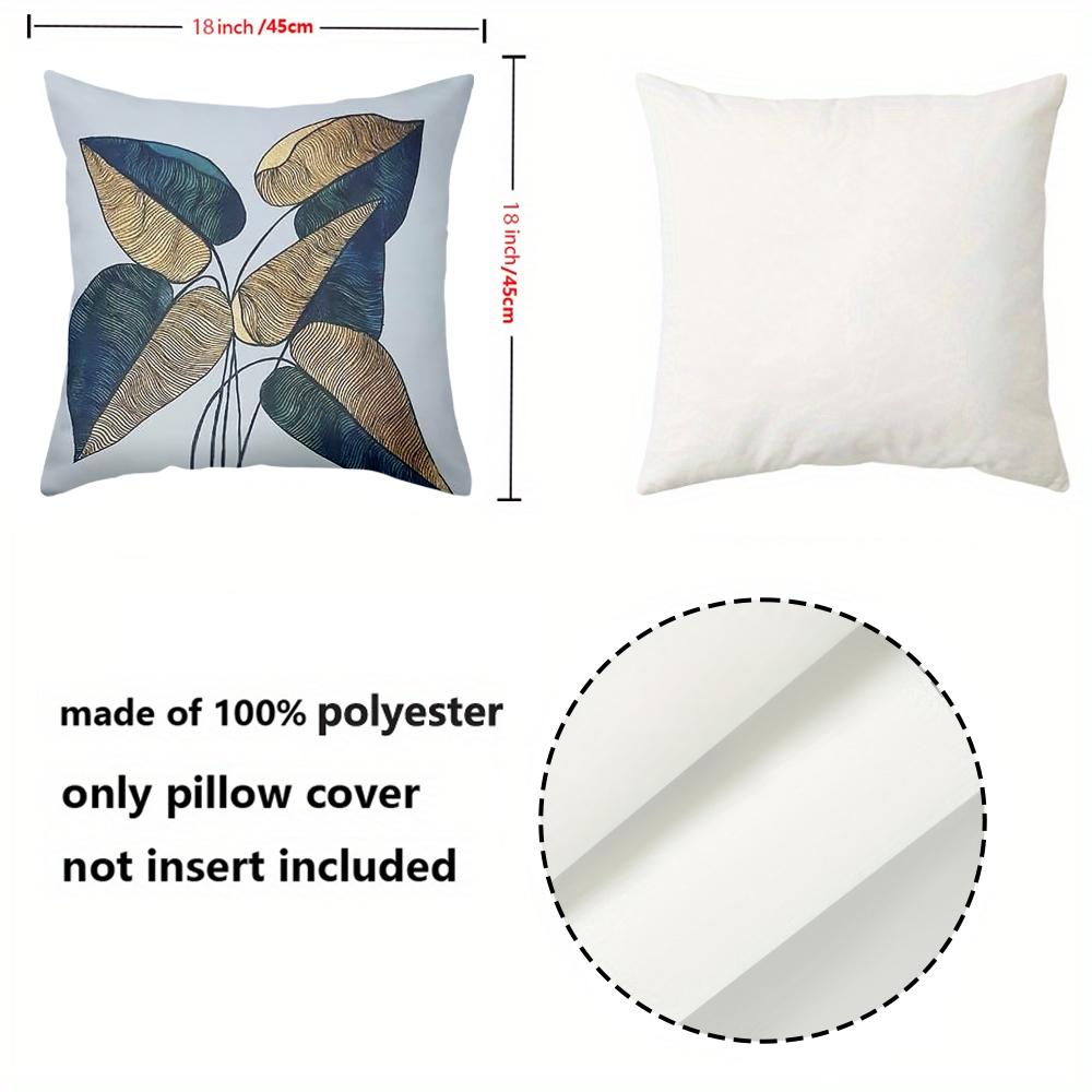 1 шт. - 2D плоская печать Изысканный лиственный узор Наволочки для декоративных подушек Полиэстеровая наволочка диванная декоративная наволочка