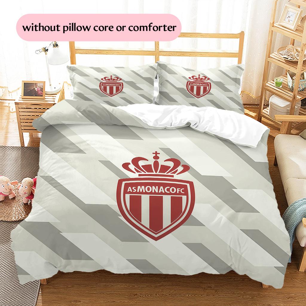 AS Monaco Pattern Bedding Quilt Set Home Decoration Gift (1 * duvet cover + 2 * pillowcase without core)