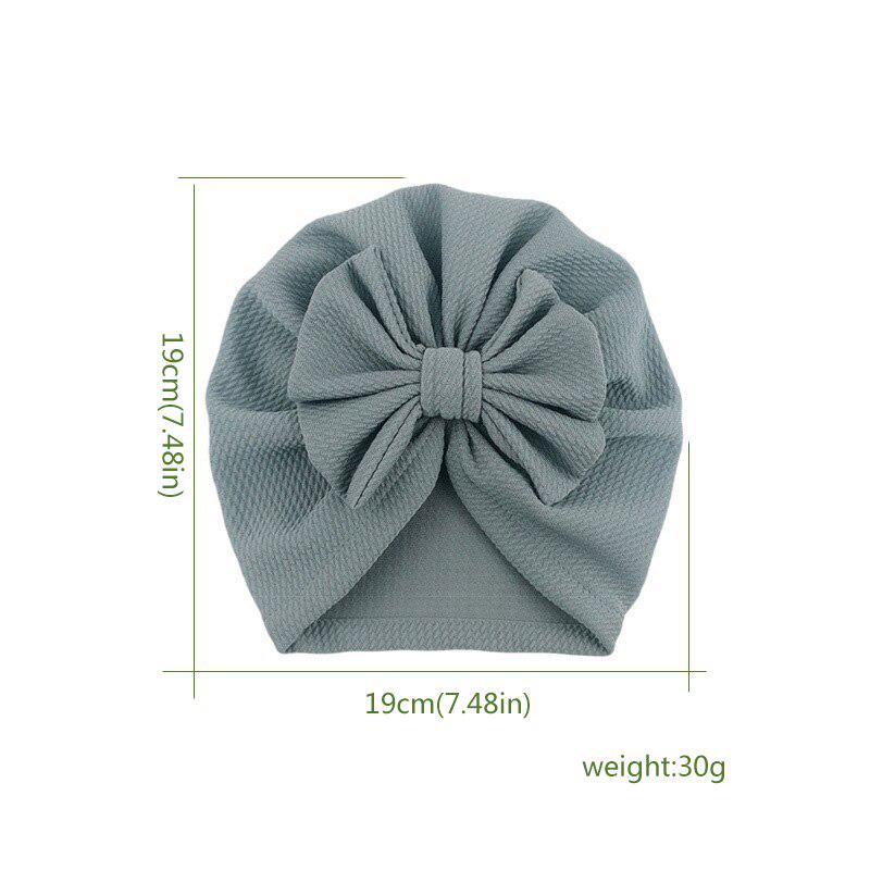 Bowknots Baby Hat Soft Turban Solid Big Bow Girl Bonnet Cap For Newborn