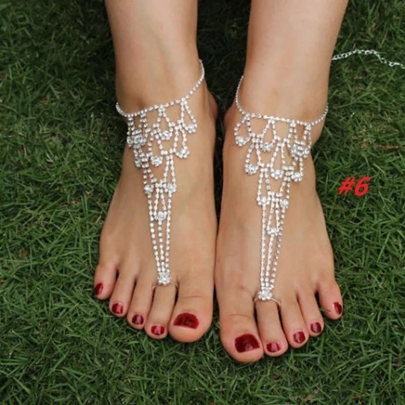 1pc Women's Fashion Barefoot Beach Sandals Jewelry Anklet Toe Ring