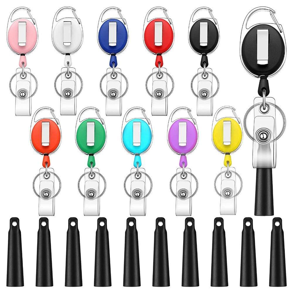 Elastic Pen Pull Holder Reel Retractable Pen Case Anti Lost Rope Pen Clip Carpenters