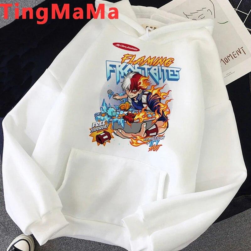 Толстовки с капюшоном из японского аниме «Мой герой Академии» унисекс Kawaii Shoto Todoroki уличная одежда с графикой унисекс толстовки Harajuku Dabi мужские унисекс
