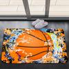 Basketball Rug for Boys Bedroom Kids Football Carpet Water Fire Sports Rugs for Boys Bedroom Baseball, Soccer Rug for Playroom