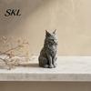 Modern Cat Desktop Accessory 3D Printed Maine Ornaments, Figurine for Table Decor, Cool Non-tip Ornament Sculpture with Intricate Details, Gifts