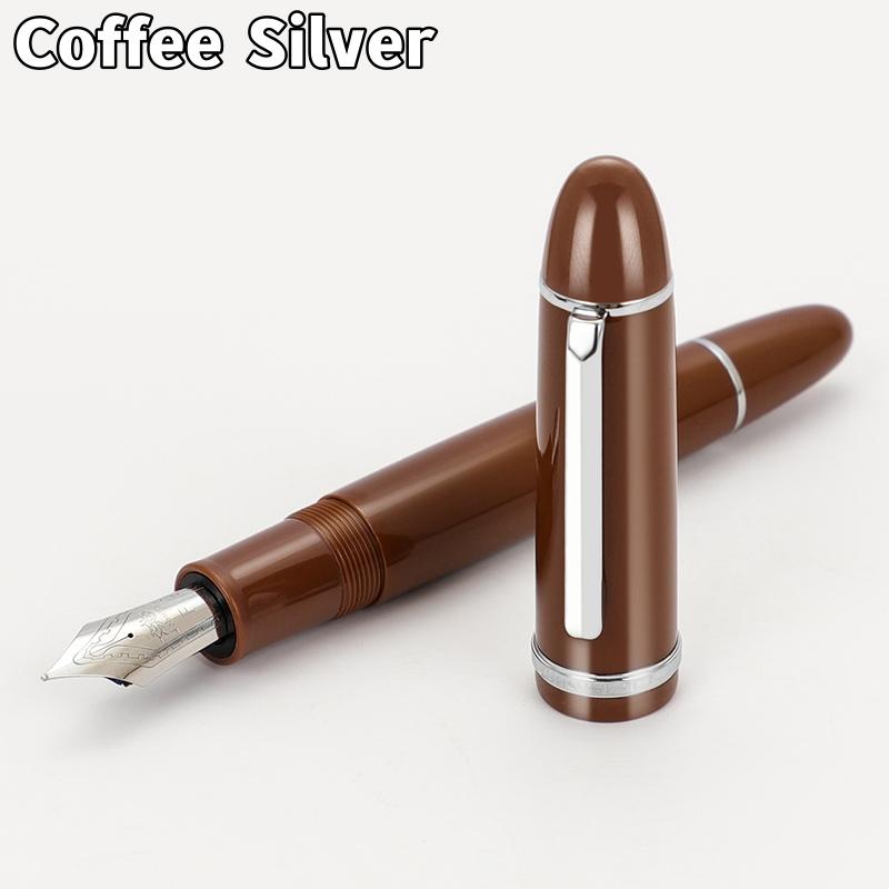 Jinhao X159 акриловая перьевая ручка золотого и серебряного цвета с зажимом Iraurita, тонкое перо для написания подписи
