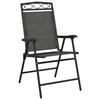 VidaXL Chaises de jardin pliables lot de 8 en acier et textilène, siège de jardin, chaise de patio, chaise à manger de 3157294