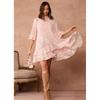 Elegant Loose Ruffle Dress Women Solid Color Flare Sleeve 2026