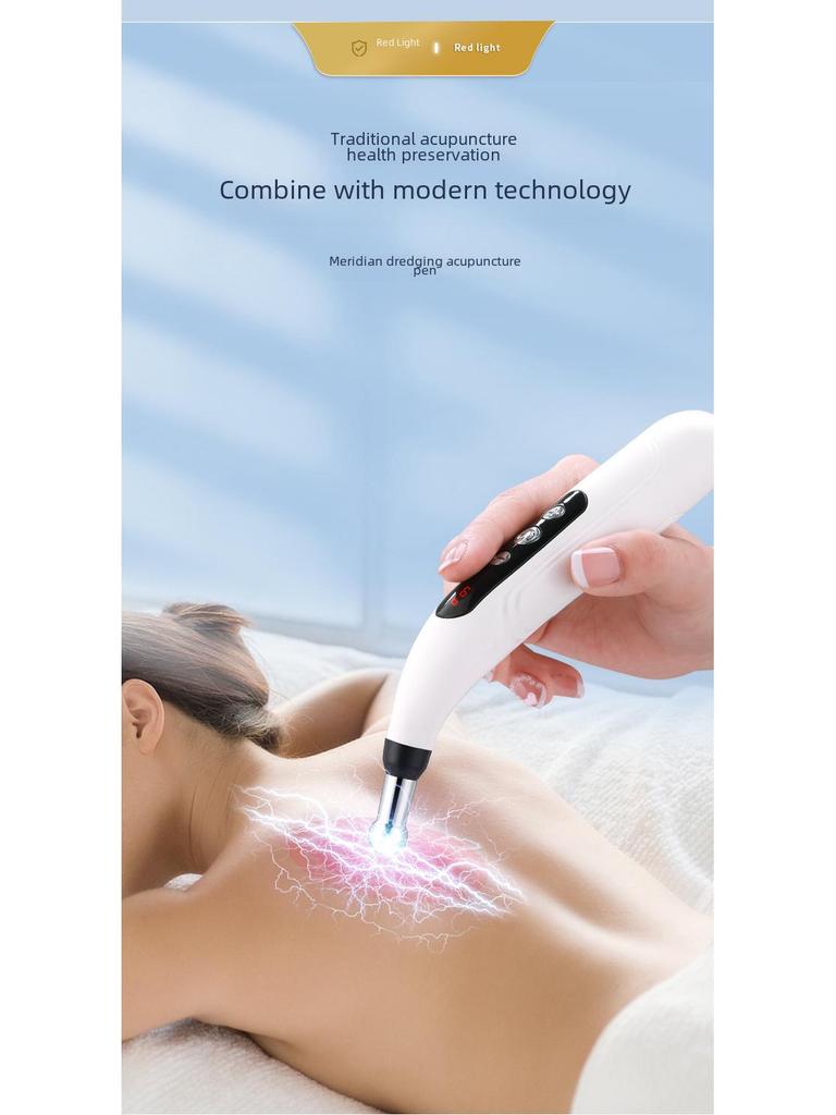 Перезаряжаемая ручка Meridian: Электронный акупунктурный массажер с интеллектуальным поиском точек акупунктуры и импульсной терапией.