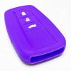 [IKT] Силиконовый чехол для смарт-ключей для автомобилей Toyota 3 кнопки фиолетовый/Corolla Cross/RAV4/Crown/Camry/C-HR/Prius 50 серии/Land Cruiser Prado 150 л
