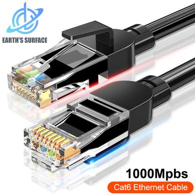 Кабель Ethernet Cat6 Lan Кабель Высокоскоростной 1000 Мбит/с RJ45 Интернет-кабели UTP CAT6 Экранированный сетевой LAN-шнур для ПК ТВ PS5 PS4 Xbox