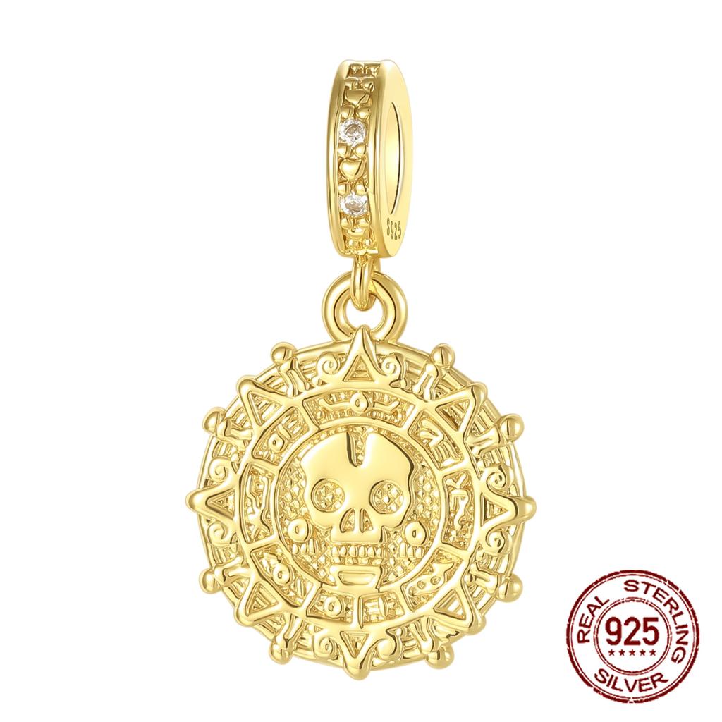 925 Silver Statue of Liberty Chameleon Skull Puppy Pendant Charm for Women DIY Jewelry Gift Fit Bracelets