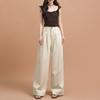 Широкие джинсы для женщин на весну и лето Узкие брюки в пол с высокой талией и широкими штанинами для женщин на весну и лето