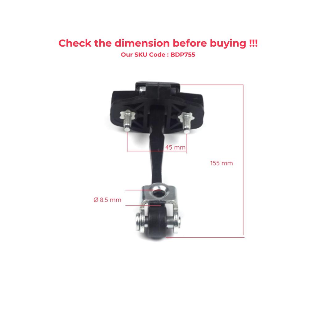 BDP755 Front Left OR Right Door Catch Hinge Brake Stop Check Strap Limiter 804304825R for Renault Dacia Lodgy Dokker 2012-2022 