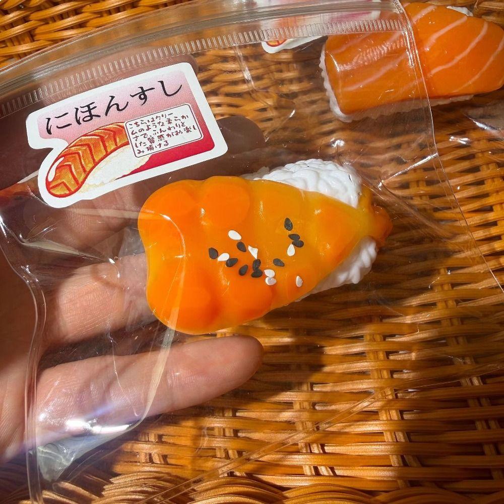 Slow Rebound Shrimp Sensory Fidget Handmade Silicone Squishy Toy Sushi Squeeze Toys Students