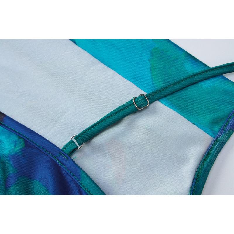 Women's Spring Sexy Backless Lace-up Printed Halter Dresses