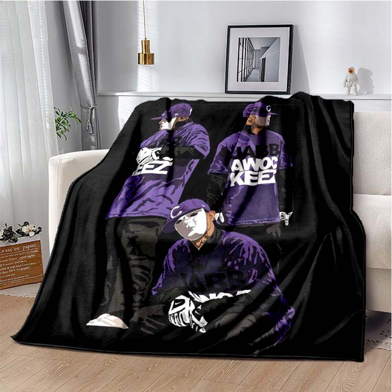 fashion singer dance troupe Jabbavokeez mask flannel blanket sofa bed cover draped soft oversized blanket bedding gift blanket