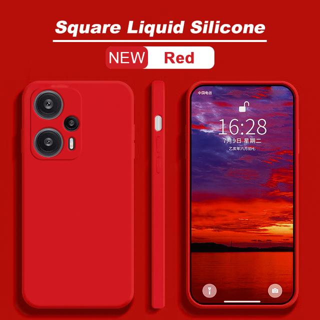 Чехол Poco F5 F 5 PocoF5 Pro, жидкий силиконовый чехол для телефона для Xiaomi Redmi Note 12 Pro Plus Note12 4G 5G, защита объектива камеры, задний бампер, мягкий чехол из ТПУ