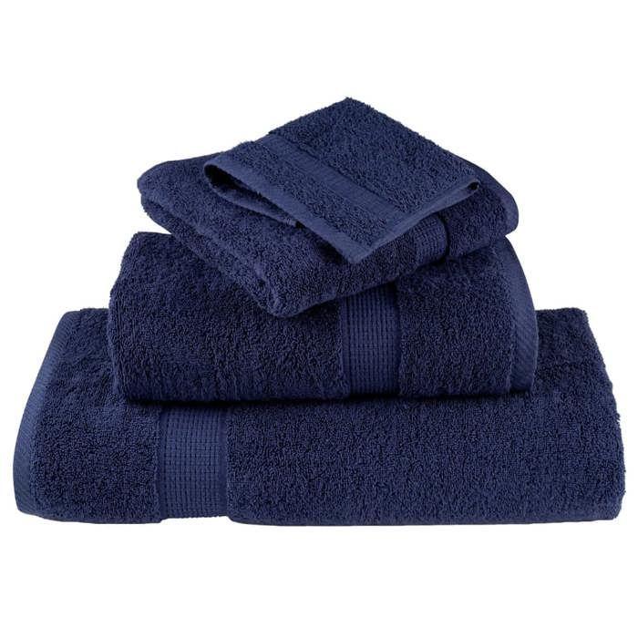 VidaXL Premium Quality Towels 10 Pcs, Shower Towels, Bath Sheets, Guest Towels, Blue 137271