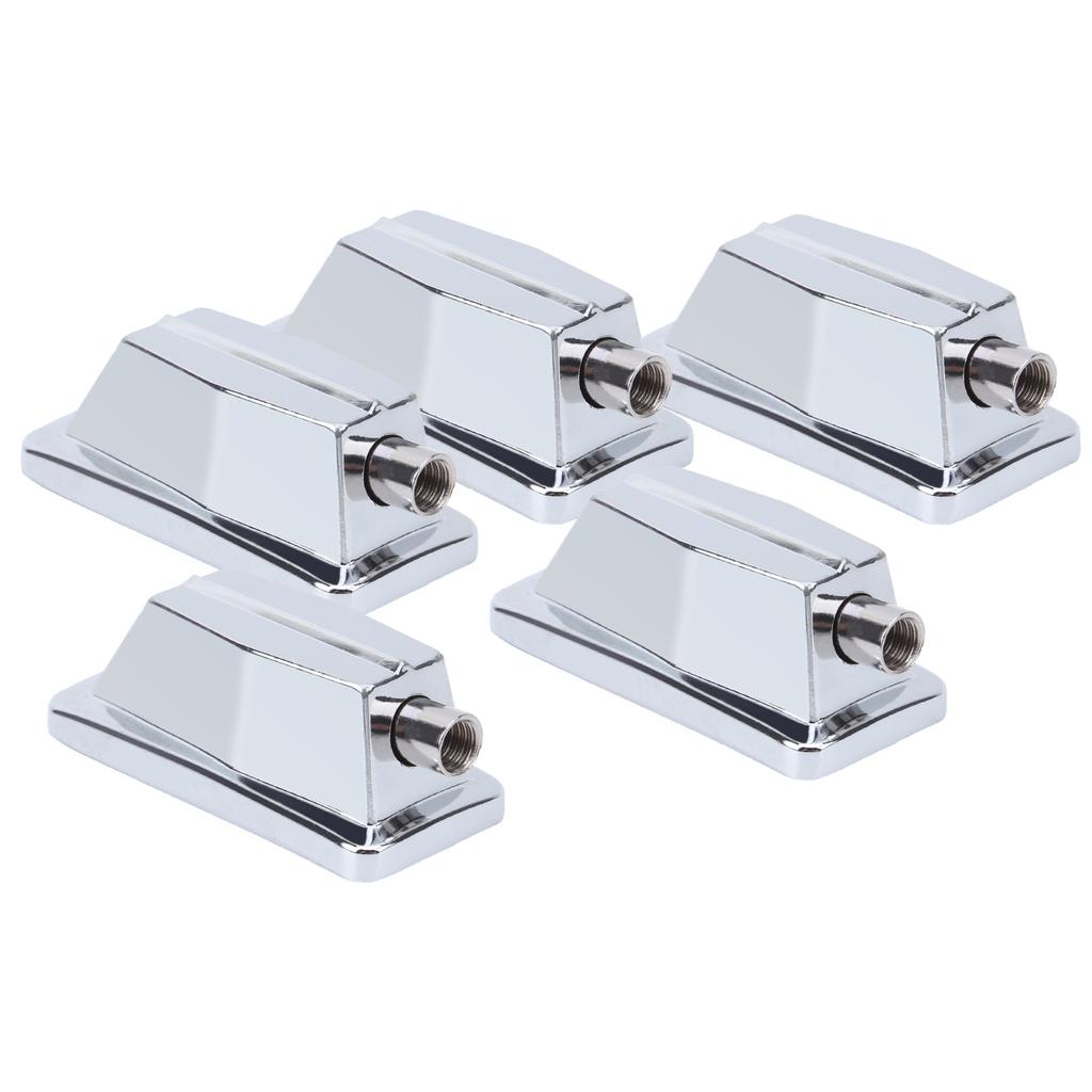 5 шт. Крюк-лапка для малого барабана, прямоугольный, хромированный, запасные части для бас-барабана, аксессуары