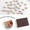 Wooden Alphabet Rubber Stamps Alphabet Vintage Wooden Rubber A-Z Letter Number Stamp  For Letters