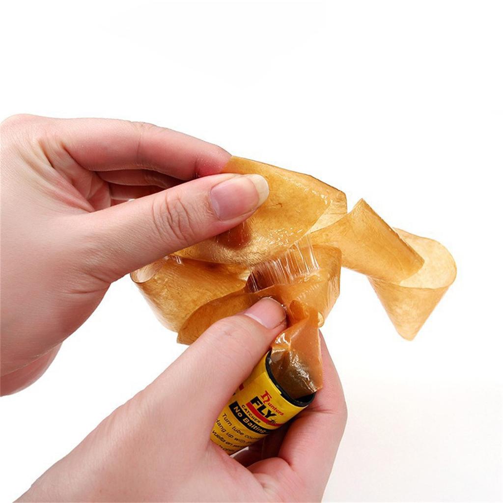 Sticky Fly Strips Catcher Ribbon Paper Strip For Kitchen Garden