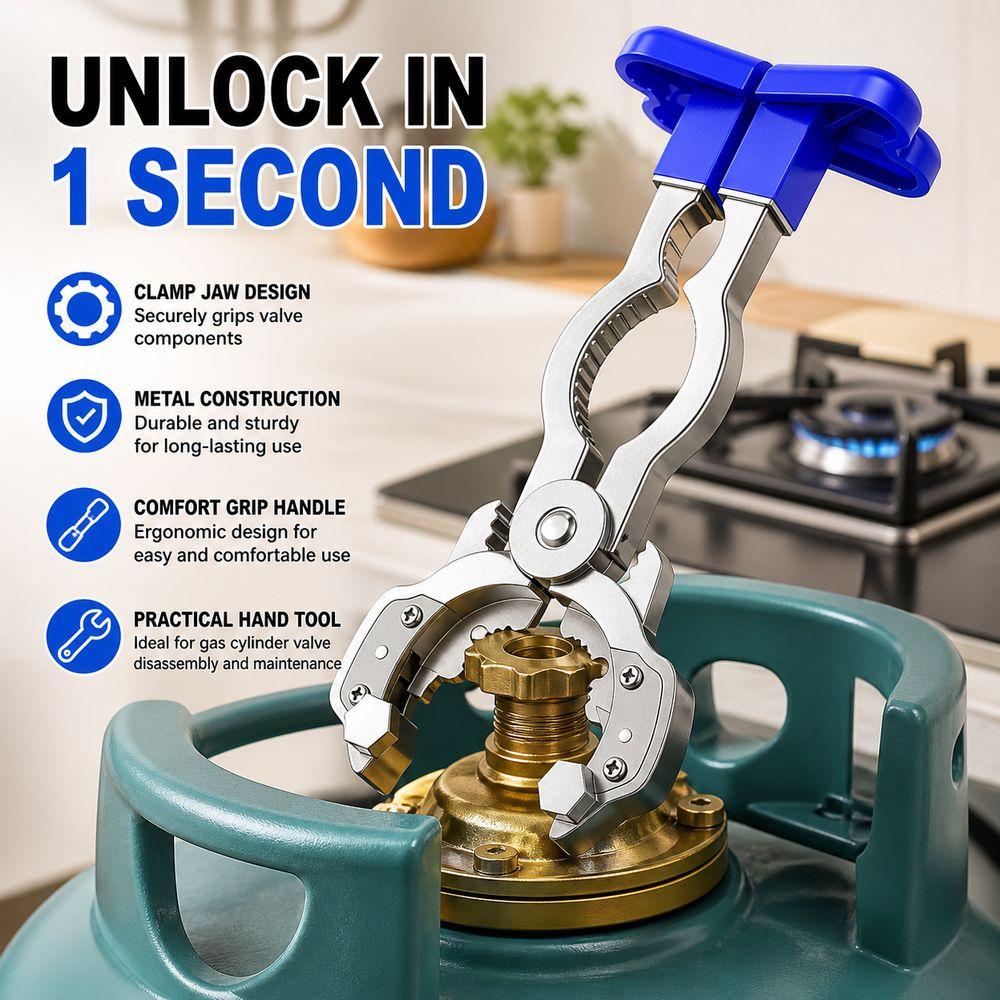 Metal Gas Cylinder Valve Wrench Plastic Grip Gas Valve Wrench Cylinder Valve Tool Hardware Repair