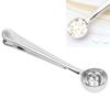 Coffee Spoon Sealing Clip 2 in 1 Stainless Steel Tight Sealing Deepen Design Convenient Practical Coffee Drinking Tools