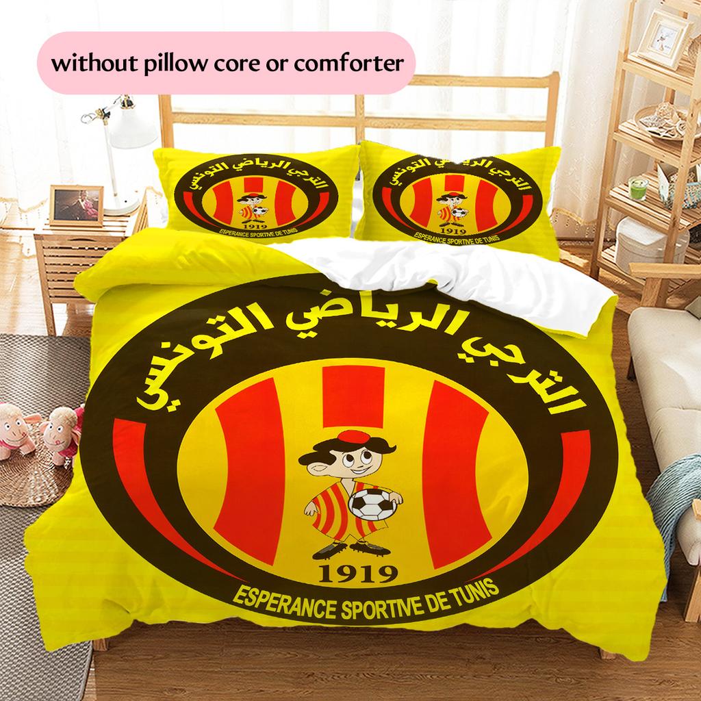 Espérance Sportive de Tunis Pattern Bedding Quilt Set Home Decoration Gift (1 * duvet cover + 2 * pillowcase without core)
