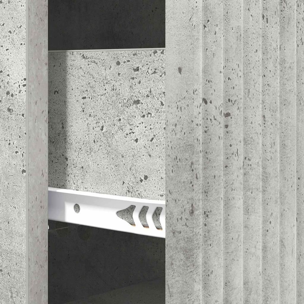 Drawer Cabinet Concrete Grey 33 x 34.5 x 89.5 cm Particleboard