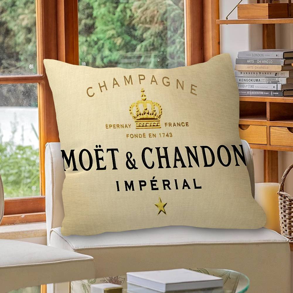 Champagne M-Moet C-Chandon pillow cover sofa cushion cover home room decoration children gift