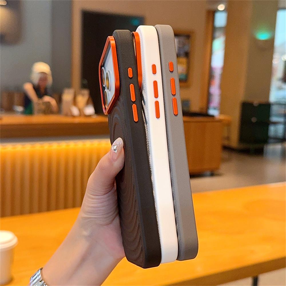 Ripple Pattern Protective Magnetic Shockproof Case For iPhone 17 Air 16 15 Pro Max Plus 16E For Magsafe Water Ripple Magnet Capa